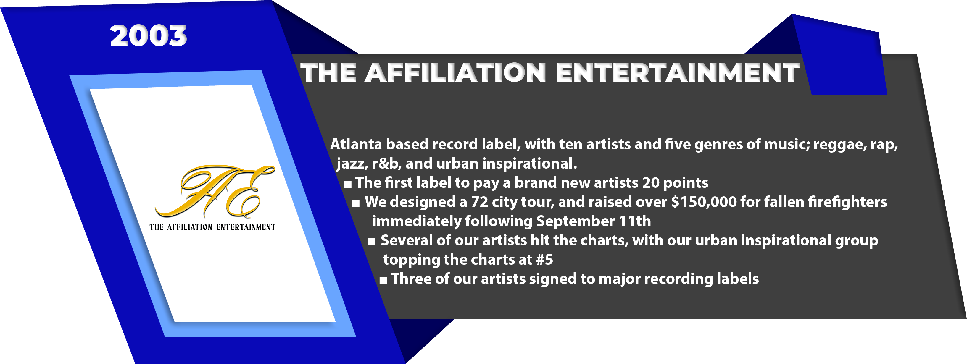 The Affiliation Entertainment 2003 – 2008